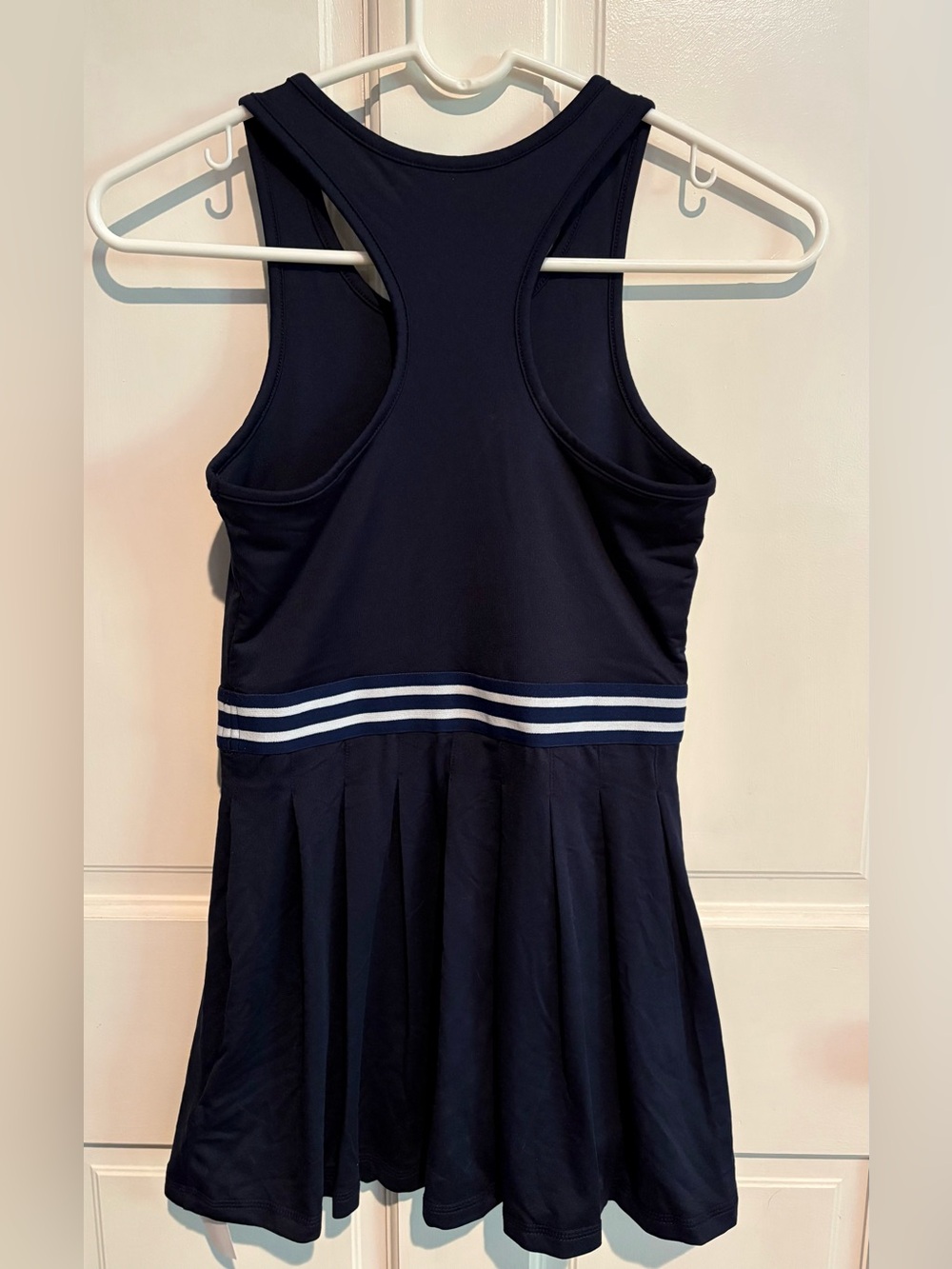 Crew Cuts J Crew Girls' Pleated Dress In Performance Jersey Navy Blue Size 12NWT - Picture 4 of 7